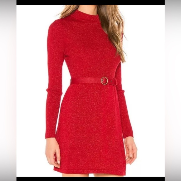 Free People French Girl Mini Sweater Dress LARGE - Picture 3 of 5